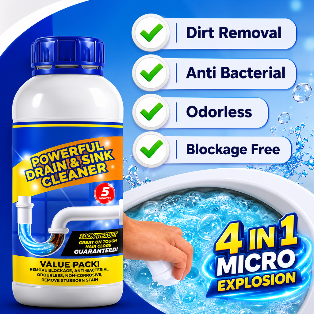 Powerful Drain & Sink Cleaner 100gms (Pack Of 4)