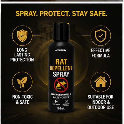 Rat Repellent Spray 100ml — Pack of 3 | Safe for Homes & Warehouses | Made in India